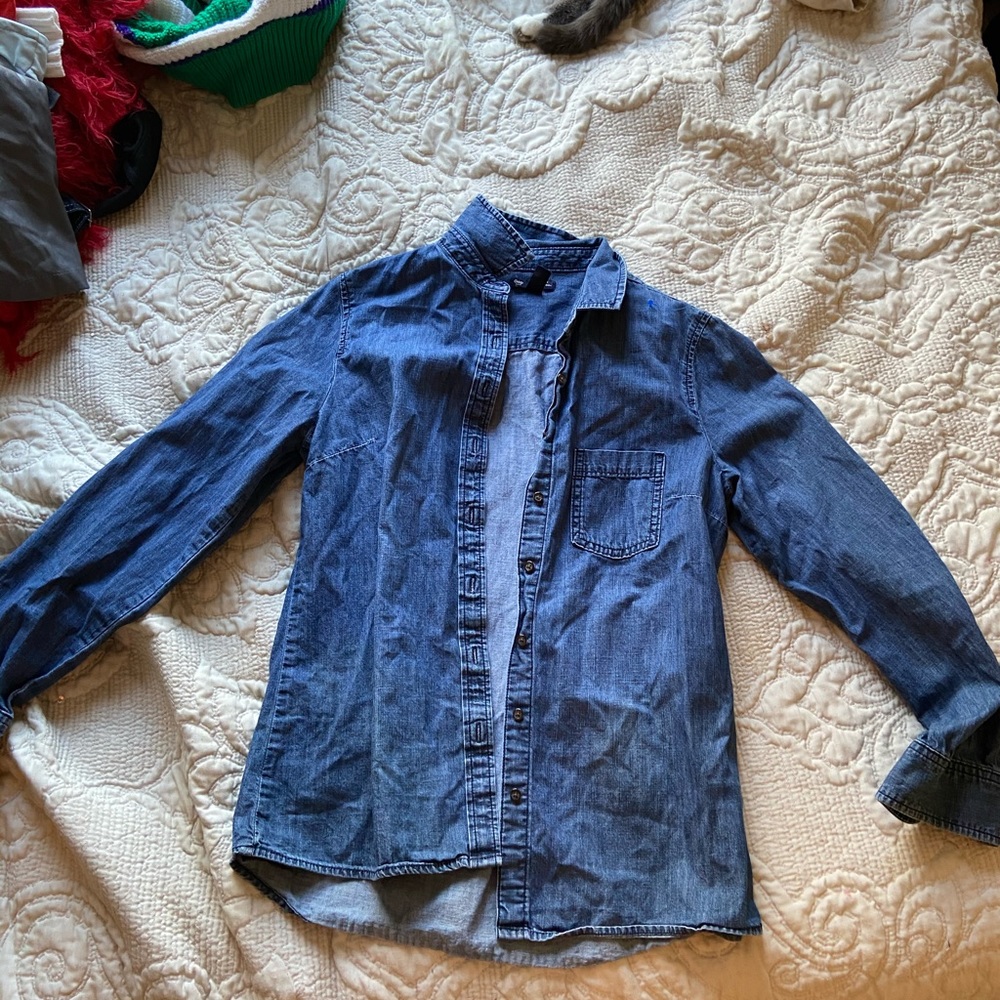 Denim button up